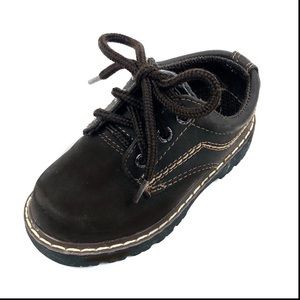 Rugged Outback Infant Dark Brown Lace Up Oxfords  6.5